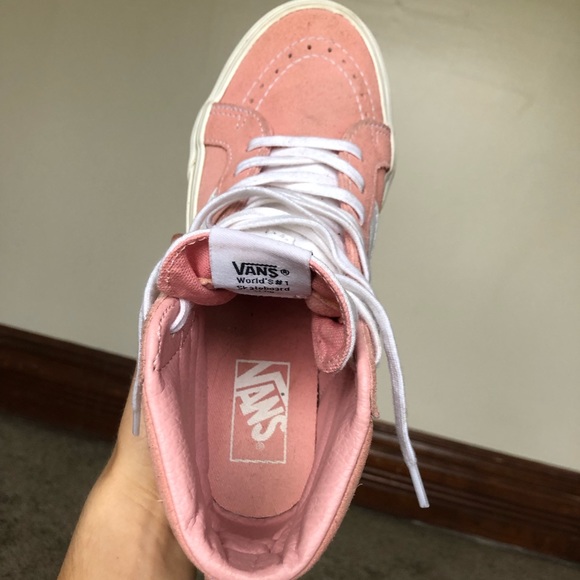 Pink Vans high tops women’s 6 Men’s 4.5 - Picture 3 of 7